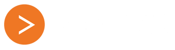 Logo with an orange circle and white arrow, text 'VECINO' in bold white.