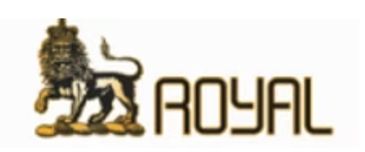 A logo featuring a stylized lion and the word 'ROYAL'.