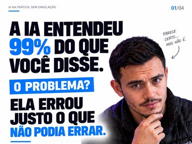 Homem pensativo sobre erro da IA.