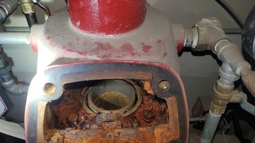 A dry valve that had antifreeze and issues going in with it