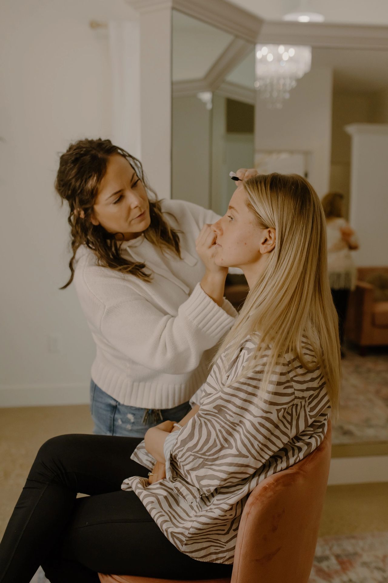 Bride getting ready for her wedding day in Dallas at Lakefront Acres. Bride getting ready for her wedding day in Dallas Texas.