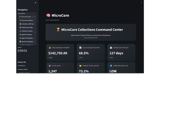 MicroCore – Collections Command Center