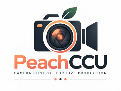 Logo of PeachCCU with a camera icon.