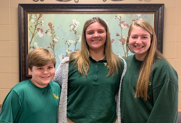 Students of the Year:
5th- Beau Brown
8th- Sophie Nobles
12th- Hannah Varnado