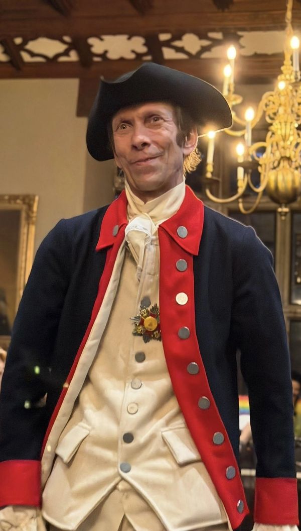 Joseph Smith as Baron Von Steuben at Planting Fields Arboretum as part of Revolutions on the Runway