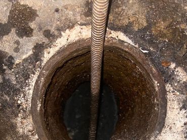 Drain cleaning. Cleaning clogged drain