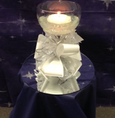Rental Champagne Glass and custom bow