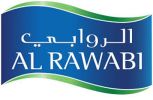 Logo of Al Rawabi with Arabic and English text on a blue and green background.