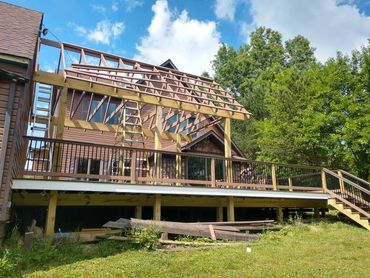 pavilion roof over new composite deck