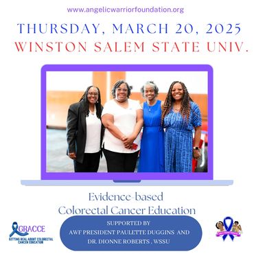 Student ambassadors supported by AWF President Paulette Duggins & WSSU Professor Dr. Dionne Roberts