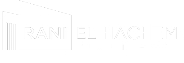 Logo of Rani El Hachem Architects with a stylized building icon.