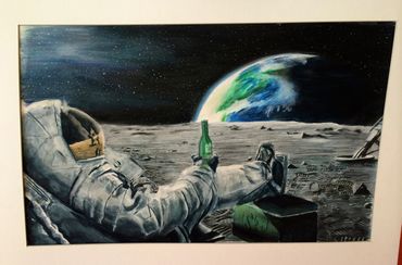 Mixed media on textured paper. (Mixed media: watercolor, charcoal, chalk, paint, ink, etc.) 2013