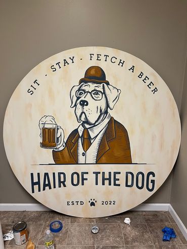 I built this 4 ft wooden circle AND painted it. Who knew I could be a carpenter, too?