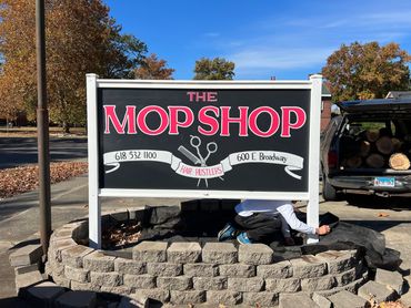 This was a double-sided sign, it looks exactly the same on the other side!