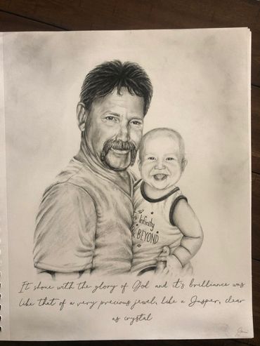 graphite and charcoal on textured paper. Memorial piece. 2020