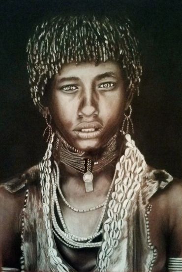 charcoal on textured paper. High School project. 2013