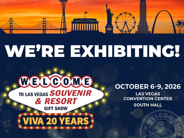 Exhibition announcement for the Las Vegas Souvenir & Resort Gift Show in 2026.