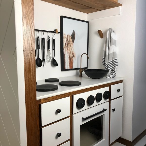 Bathroom Vanity Turned Play Kitchen