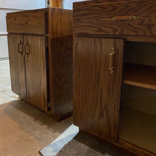 Old Basement Bar Cabinets