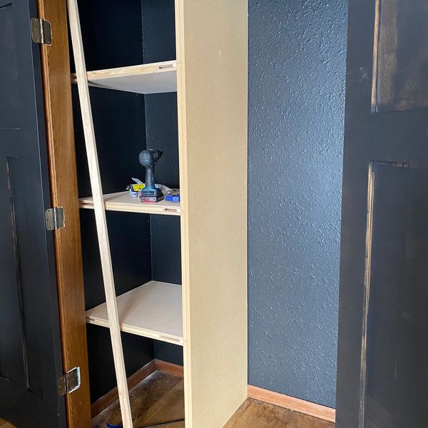 Closet divider and shelves