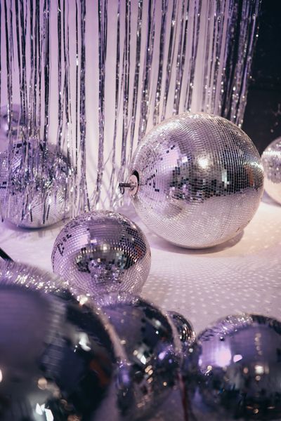 Festive disco balls for the Christmas Fundraiser!