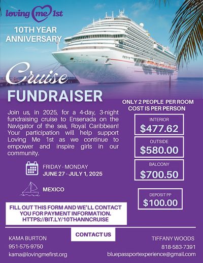 The 10th Anniversary Cruise Fundraiser Flyer has arrived!