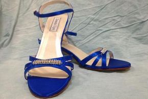 Touch Up Brand Dress Shoes hand-dyed horizon blue