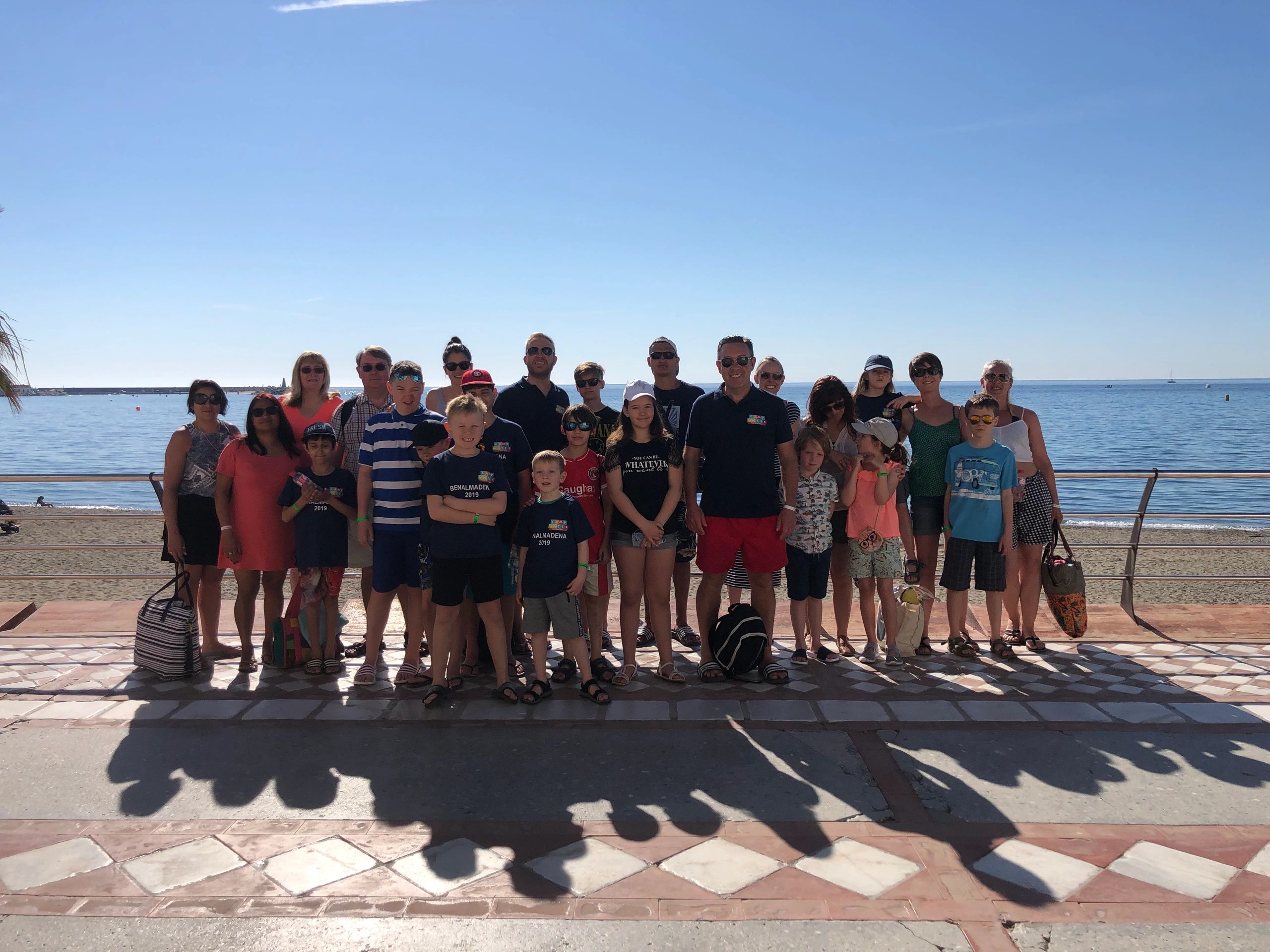 Photo of children and parents in Benalmadena on a Campmates Single Parent Holiday.