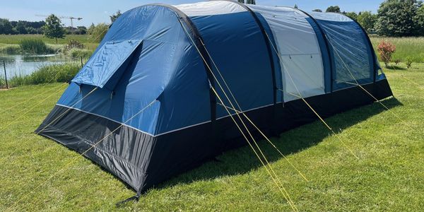 Image of a Tent at Lepe Meadows Campsite in the new Forest.