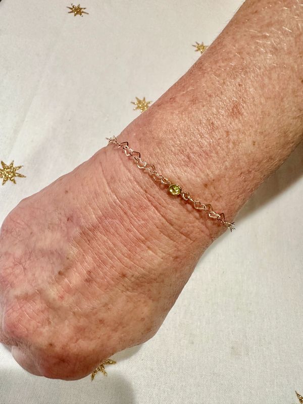 Birthstone with Heart Bracelet