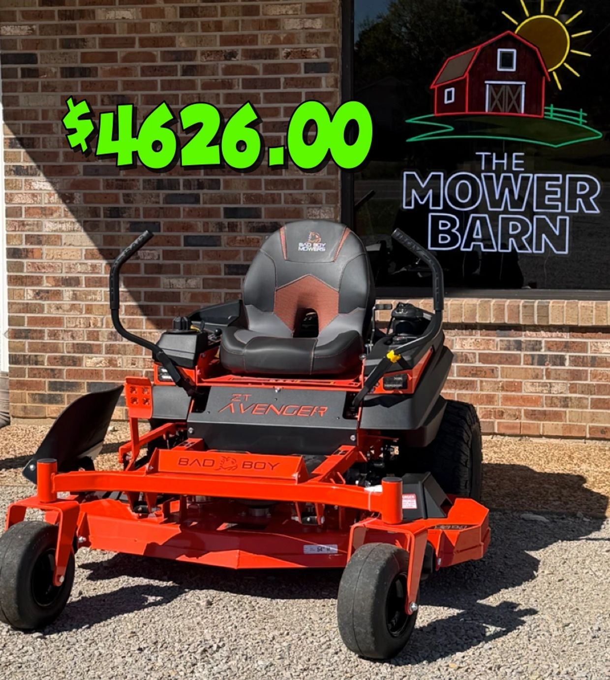 2026 BAD BOY ZT AVENGER 54" KAWASAKI POWERED FOR $4626.00