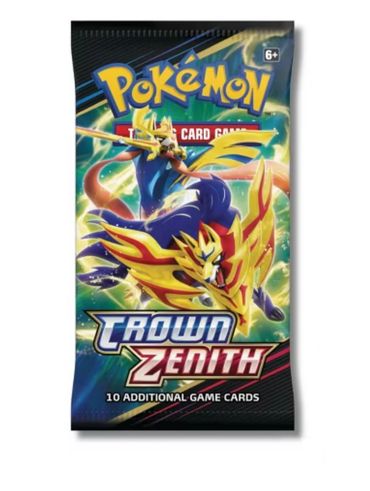 Pack of Pokémon TCG Crown Zenith with legendary Pokémon artwork.