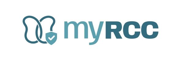 Logo of myRCC featuring a shield and butterfly design.