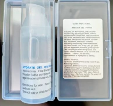 Sensy Hydrate Gel for oral care against dry mouth and bacteria.