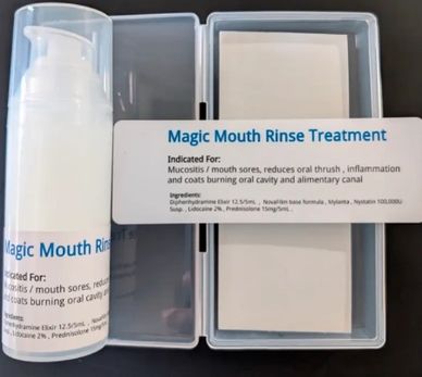 Magic Mouth Rinse Treatment for mouth sores and inflammation.