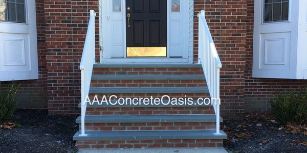 Front door concrete steps
