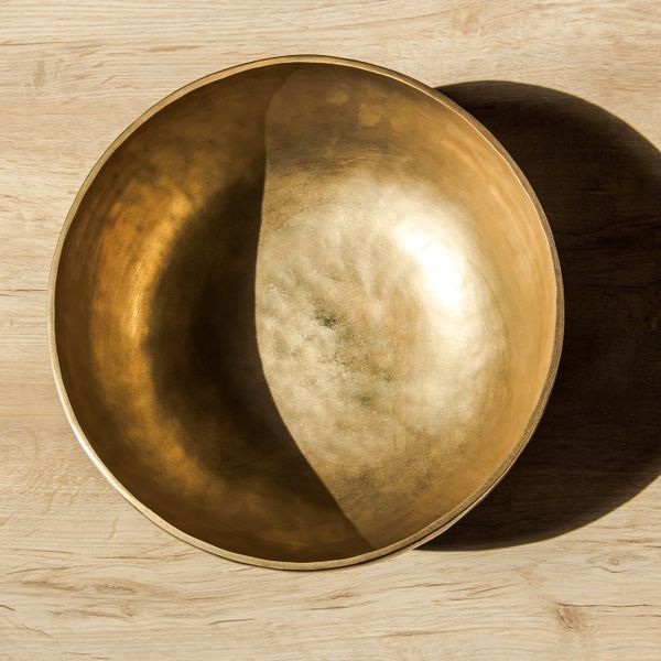 A brass singing bowl
