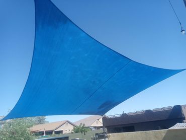 Custom shade sail installation for residential and commercial properties in Peoria, Arizona and the