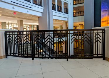 Custom iron balcony railing at the Renaissance Resort Hotel in Glendale, Arizona.