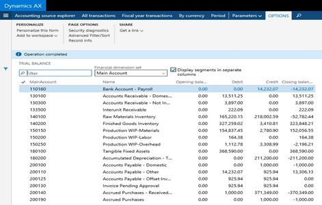 Microsoft Dynamics 365 Finance ERP General Ledger Chart of Accounts, Financial Dimensions.