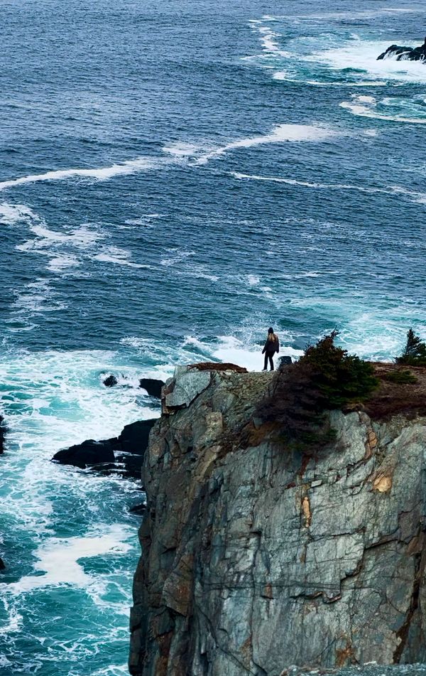 Cliffside hike at Burnt Head Trail in Cupids Newfoundland