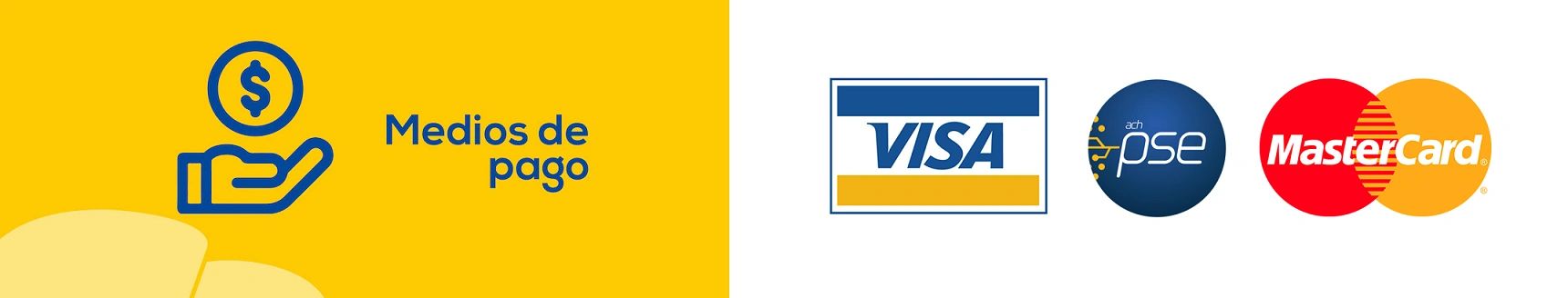 Medios de Pago Visa PSE MasterCard