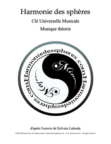 Harmonie des sphères
Clé universelle musicale - Musique théorie
Sylvain Lalonde président fondateur