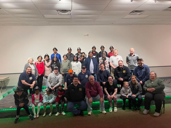BVFD members with a local church