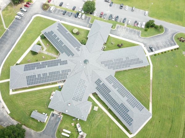 Commercial Solar project arial view
