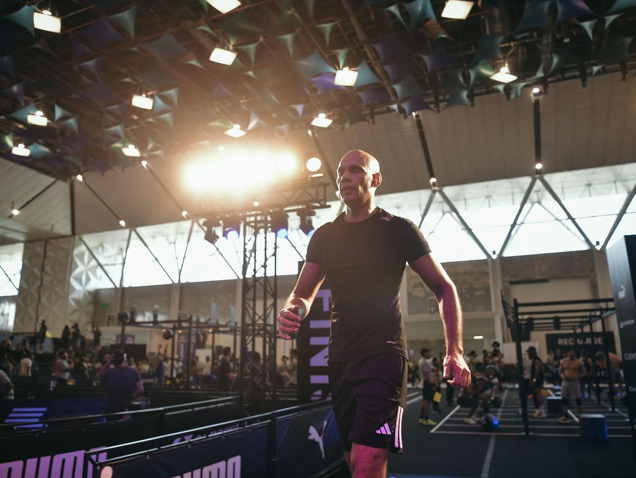 Manish Yadav after completing HYROX race.