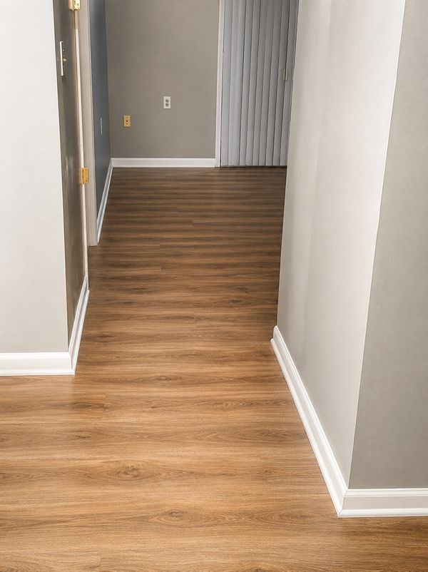 Before image of a repaired floor