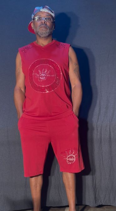 MHH Bling logo short set with the Bling logo featured all over.