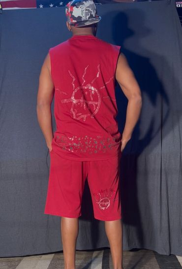 MHH Bling short set features the unique MHH logo on the back and back of the knee.