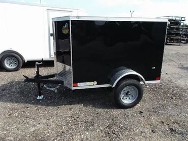 Small black enclosed trailer